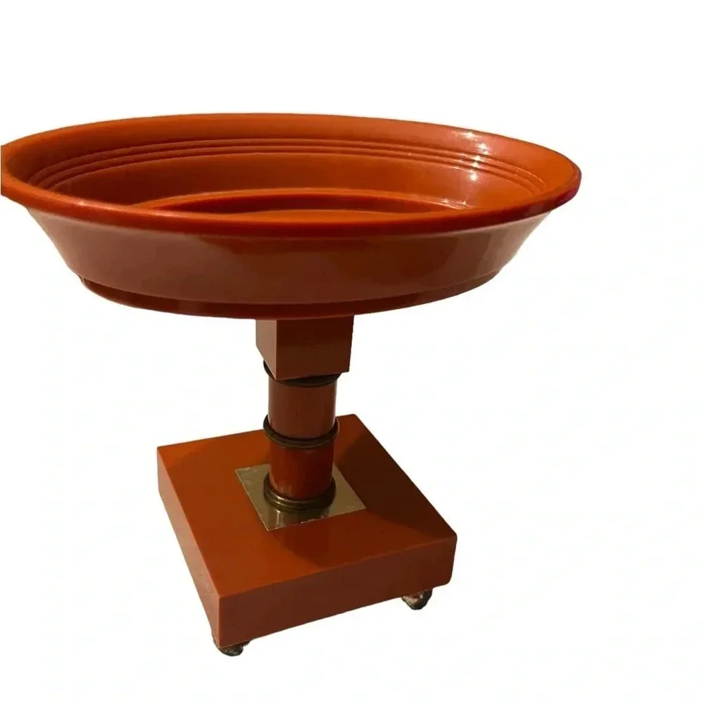 Vintage Red Art Deco Bathroom Soap Dish Holder MCM